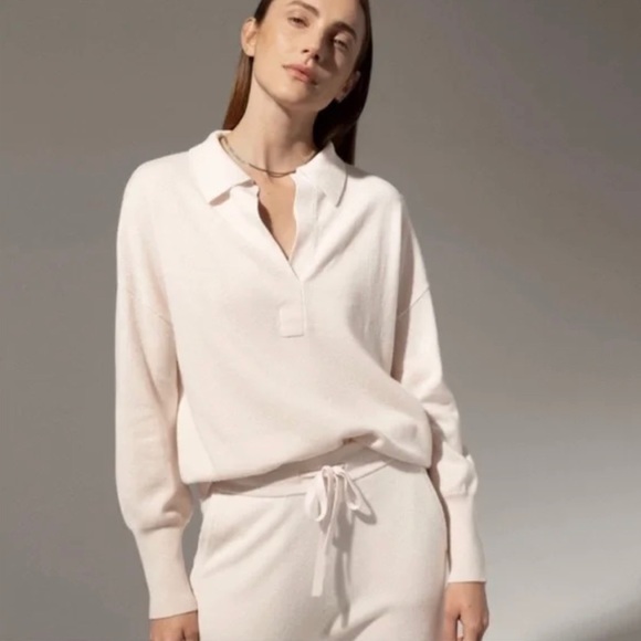 R Label The Reset Cashmere Sweater - Blush - Sz XS - Picture 3 of 7